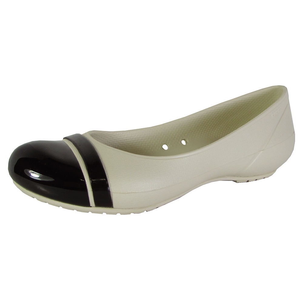 CROCS Women's Loafers in Black and Cream